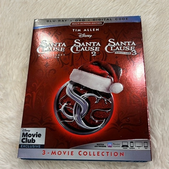 Disney the Santa Claus 3 movie set Blu-ray DVD sealed - Picture 1 of 3